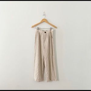Tan Cropped Pants from Paper Crane